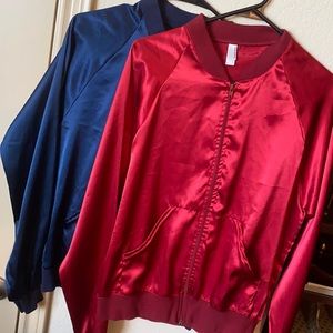 Two size small Satin American Apparel jackets